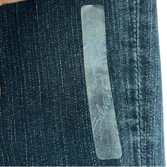 SILVER Toni Western Glove Works Bootcut Jeans Blue Wash Denim Size 24/31 NEW - Picture 11 of 12